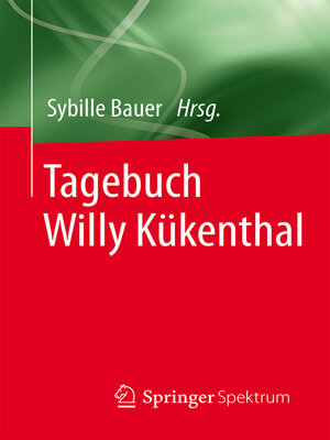 cover image of Tagebuch Willy Kükenthal